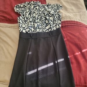 Women's black and white dress